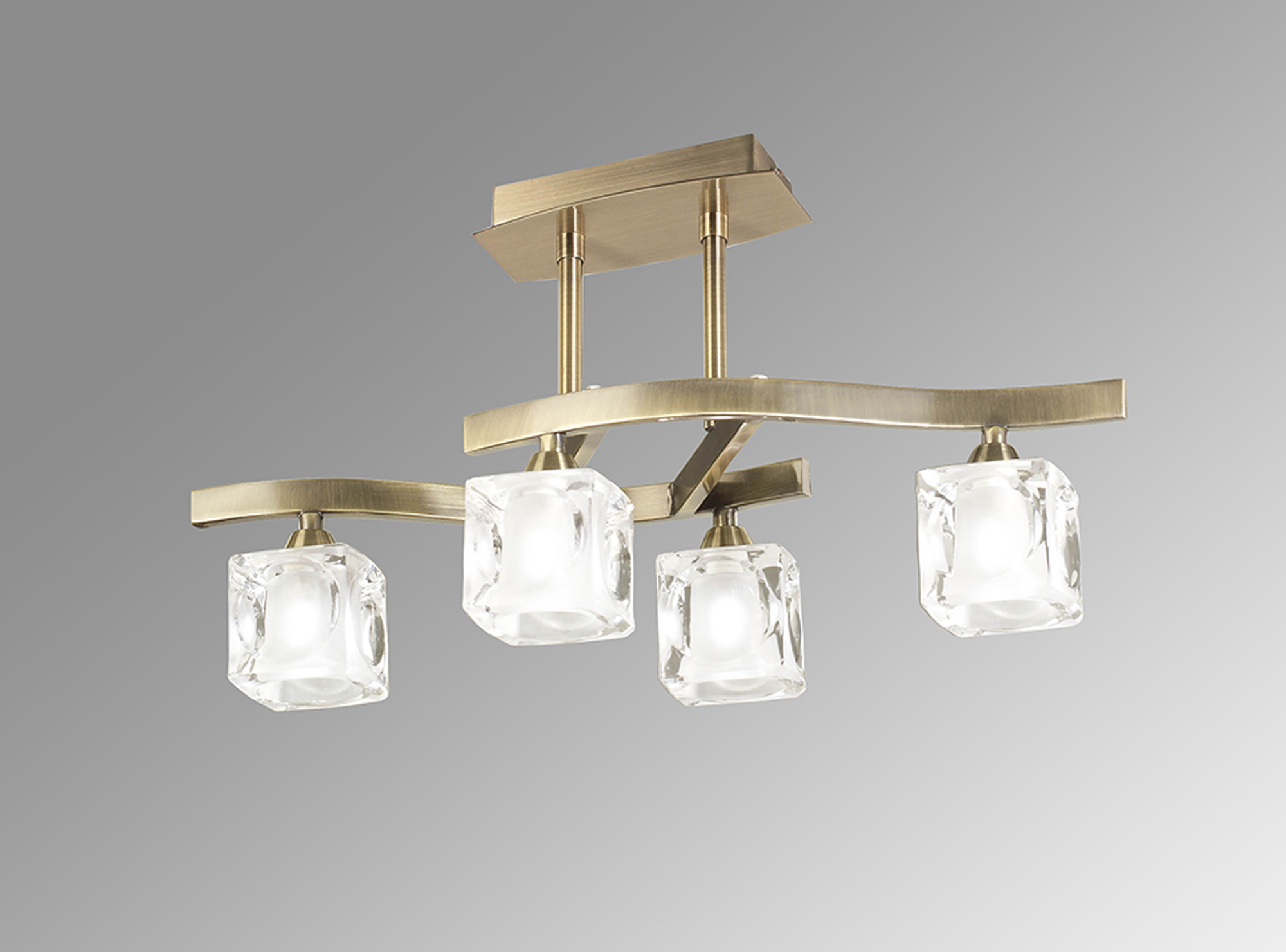 Cuadrax AB Ceiling Lights Mantra Semi Flush Fittings